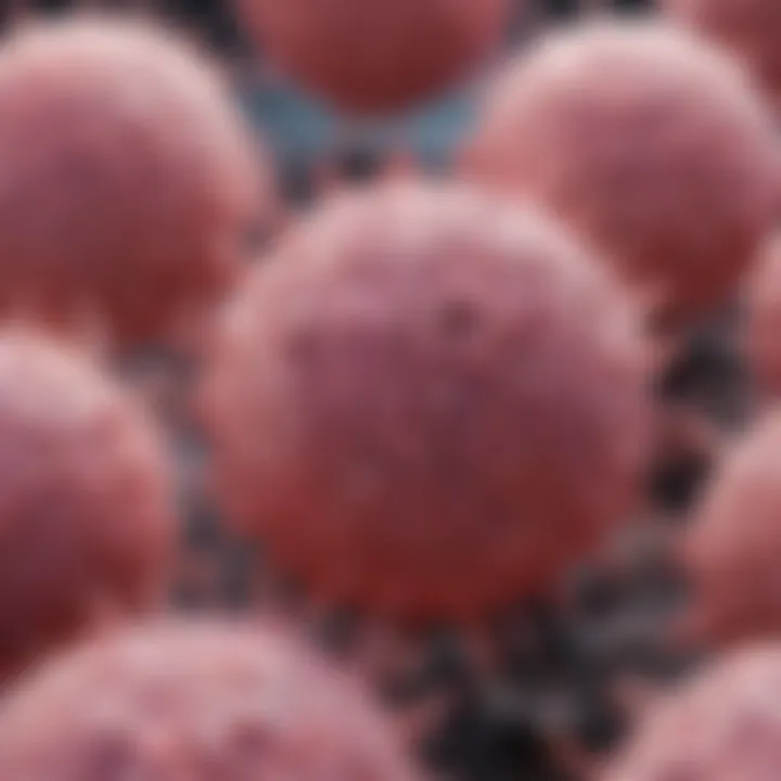 Microscopic view of HR-negative breast cancer cells