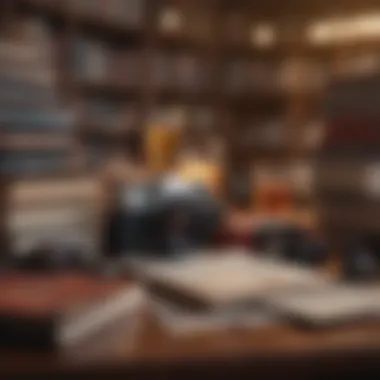 Monography's Role in Knowledge Dissemination An academic setting with books and research materials representing knowledge dissemination