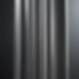 Detail of a stainless steel column showcasing its polished surface and structural design.