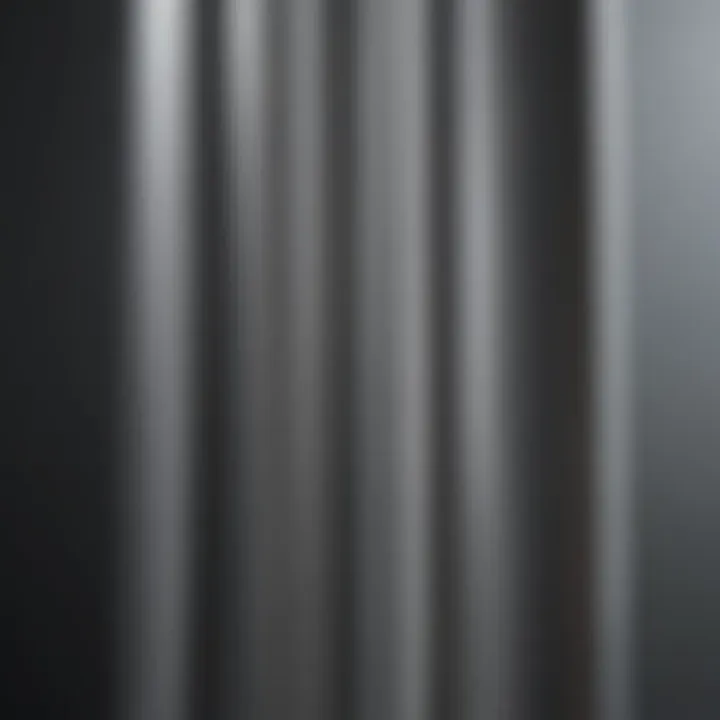Detail of a stainless steel column showcasing its polished surface and structural design.