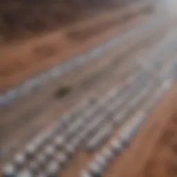 Aerial view of lithium mining site
