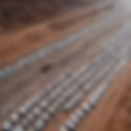 Aerial view of lithium mining site