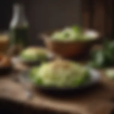 Savory Cabbage Dish for Digestive Wellness Cabbage dish served on a rustic table