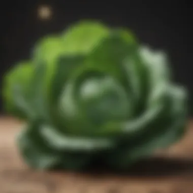 Fresh Cabbage and Its Nutritional Value Fresh cabbage head with green leaves