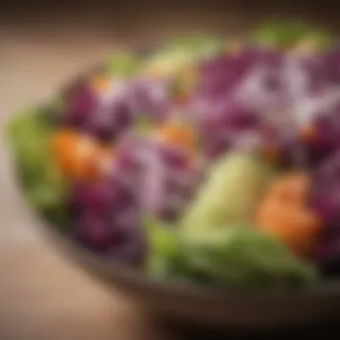 Colorful Cabbage Salad for Gut Health Cabbage salad in a bowl with a vibrant presentation