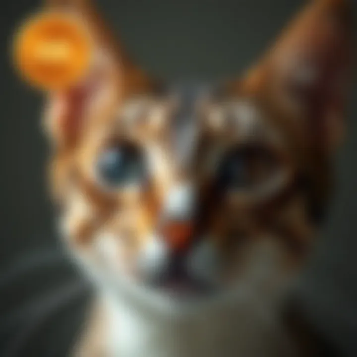 Close-up of a cat showing visible third eyelid
