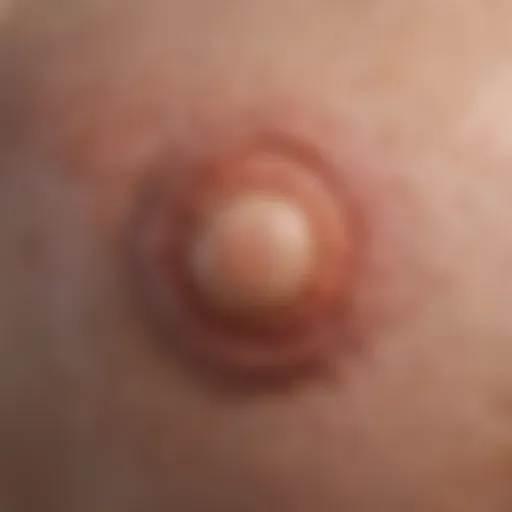Illustration of molluscum contagiosum lesions on skin