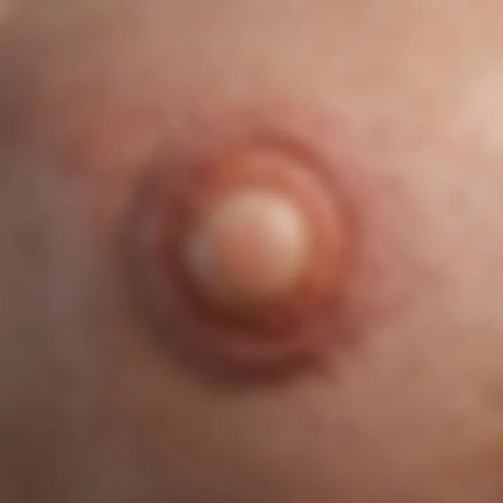 Illustration of molluscum contagiosum lesions on skin