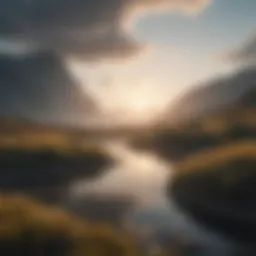 A serene landscape representing mental peace