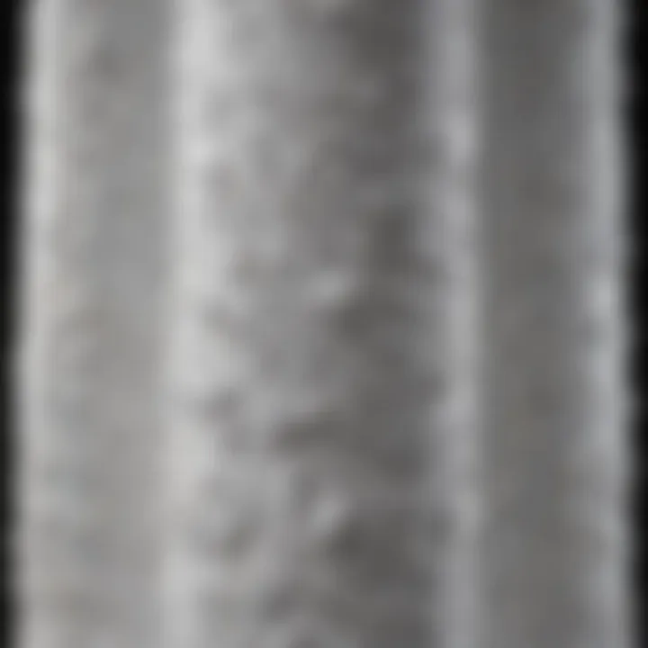 Detailed view of polystyrene column structure showcasing unique material properties