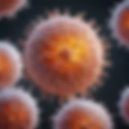 Microscopic view of neuroblastoma cells