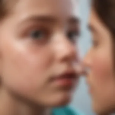 Diagnostic Procedures for Allergic Rhinitis in Pediatrics Child receiving allergy testing in a clinical setting