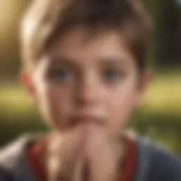 Child experiencing allergy symptoms