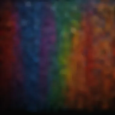 Spectrum of Emotions An abstract representation of various emotions in vibrant colors