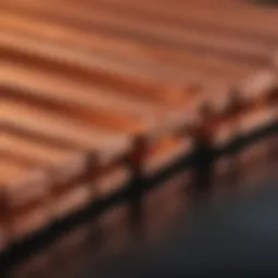 Copper backing bar exhibiting superior thermal conductivity