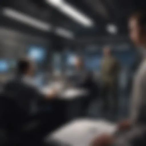 Illustration depicting aviation professionals engaged in CRM training sessions