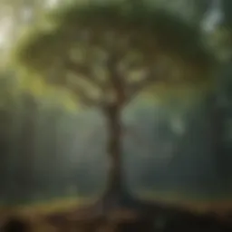 Visual representation of a decision tree with branching paths