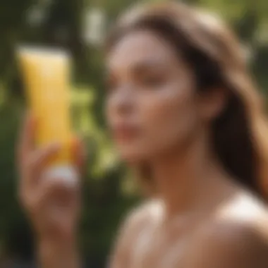 Proper Application Techniques for Sunscreen Person applying sunscreen on skin outdoors