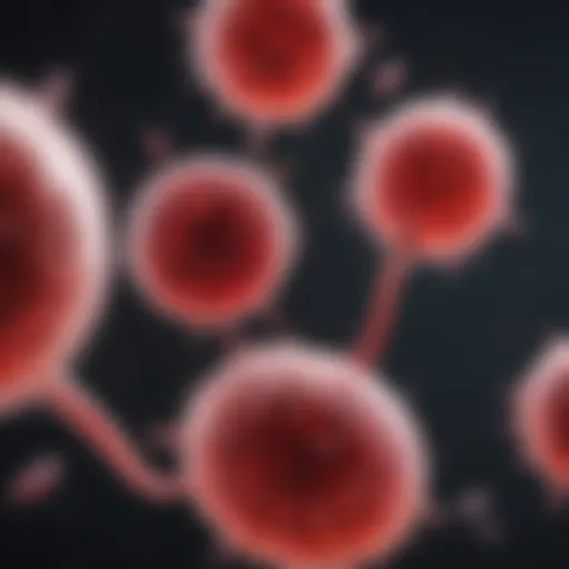 Cord blood stem cells under microscope
