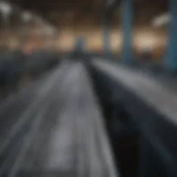 A sophisticated conveyor system demonstrating automatic sorting technology.