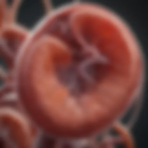 Kidney structure highlighting filtration process