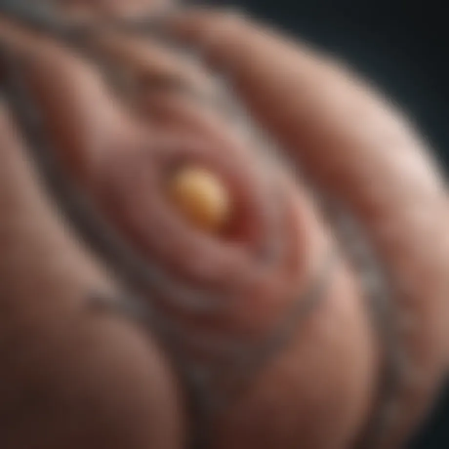 Diagram illustrating types of hernias