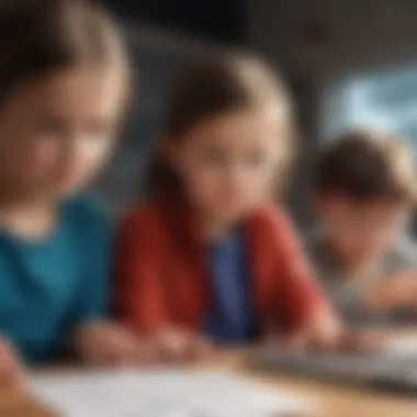 A group of children participating in a literacy activity