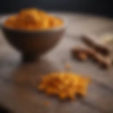 Different Forms of Turmeric Supplements A variety of turmeric supplement forms on a wooden table