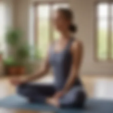 Mindful Yoga for Rheumatoid Arthritis Relief A serene yoga session focusing on gentle stretches and mindfulness