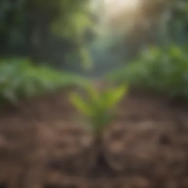 Cassava Roots in Their Natural Habitat Cassava roots in a field