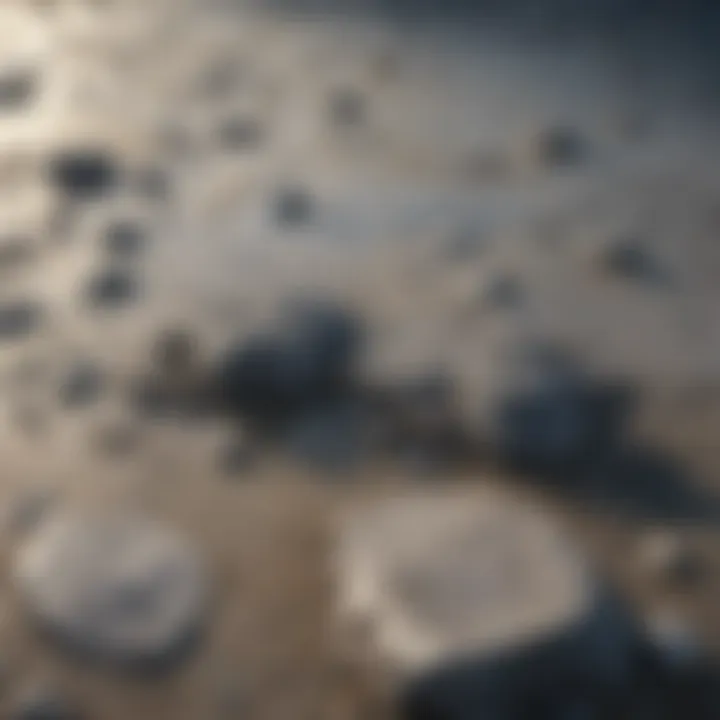 Close-up of ocean concrete's unique texture and properties