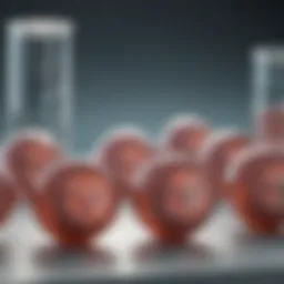 Abstract representation of unused embryos in a laboratory setting