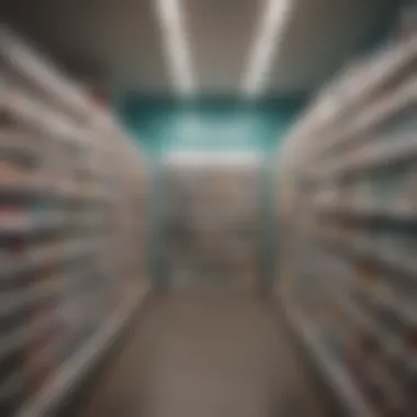 Pharmacy Aisle of Hormone Products Illustration of a pharmacy shelf with hormone products