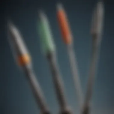 Illustration demonstrating various types of gavage needles used in research