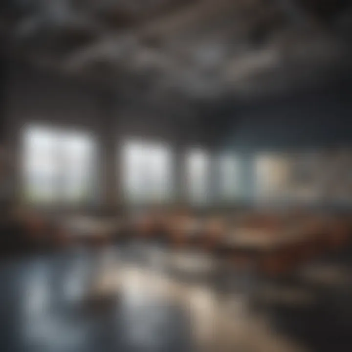 A modern classroom environment fostering collaboration
