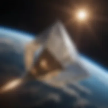 Model of a Solar Sail Spacecraft A model of a solar sail spacecraft deployed in space