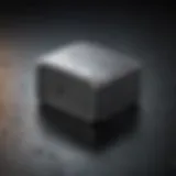 Close-up of tantalum metal ingot showcasing its lustrous surface and unique texture