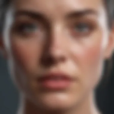 Graphic representation of emotional triggers leading to facial redness