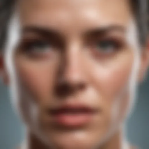 Diagram illustrating the physiological response of facial flushing
