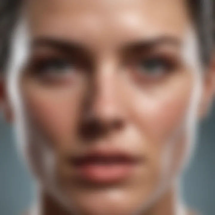 Diagram illustrating the physiological response of facial flushing