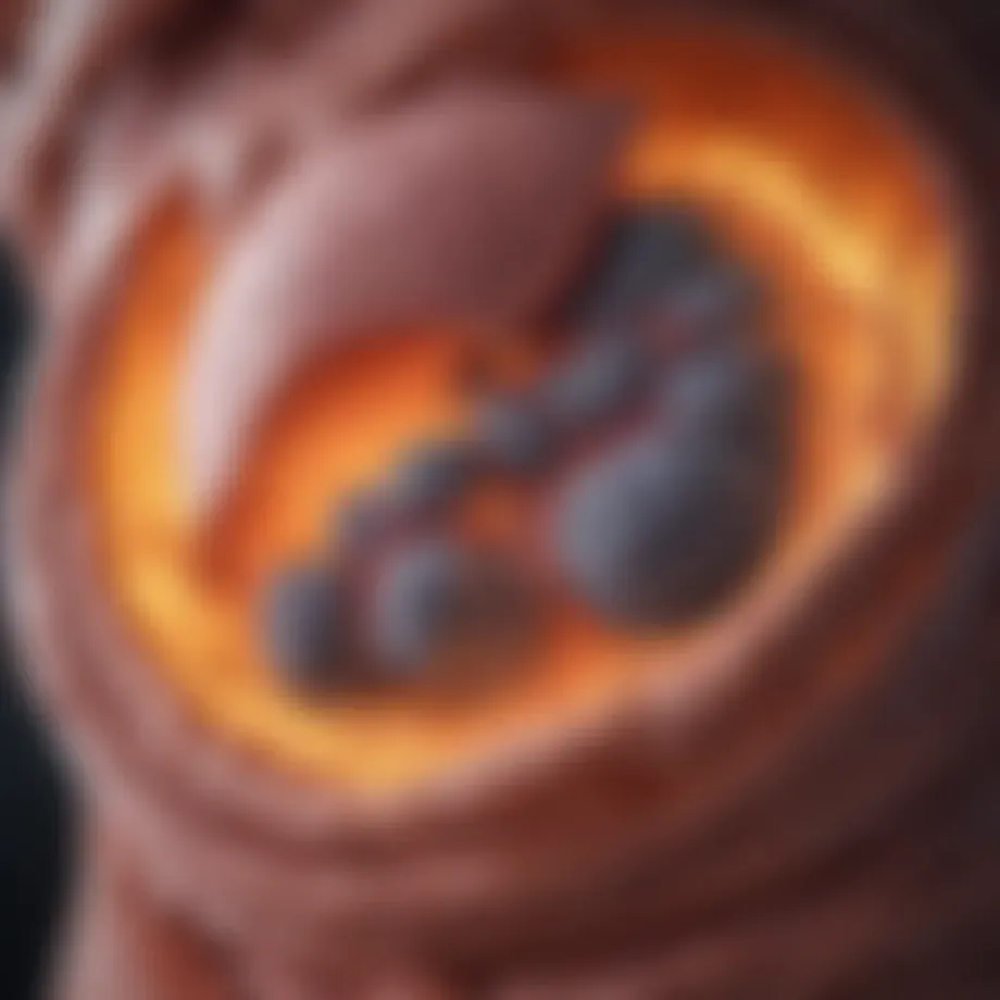 Diagram illustrating the structure of the pancreas and cyst locations