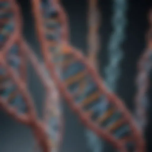 Genetic code representation showcasing DNA strands relevant to hearing loss