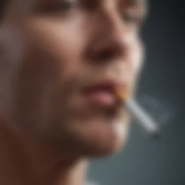 Biochemical Mechanisms of Smoking and Allergies Detailed representation of the biochemical mechanisms linking smoking to allergic reactions.