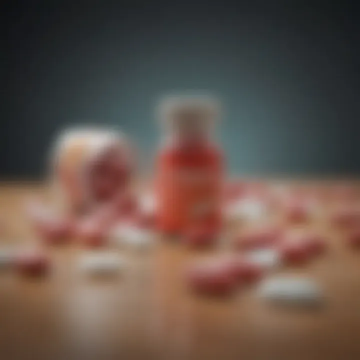 Illustration depicting potential side effects of statin medications
