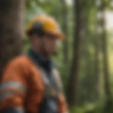 Safety equipment used by tree service professionals