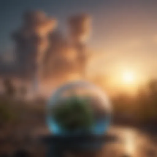 Visual representation of greenhouse gases in the atmosphere