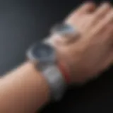 Illustration of blood pressure cuff sizing measurement technique