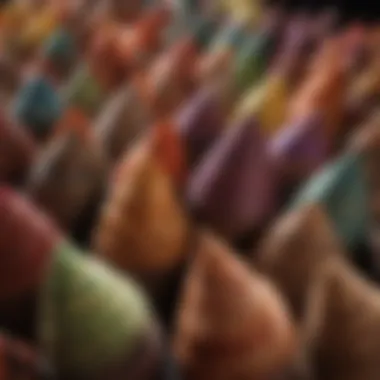 Colorful Henna Cones A vibrant array of henna cones in various colors