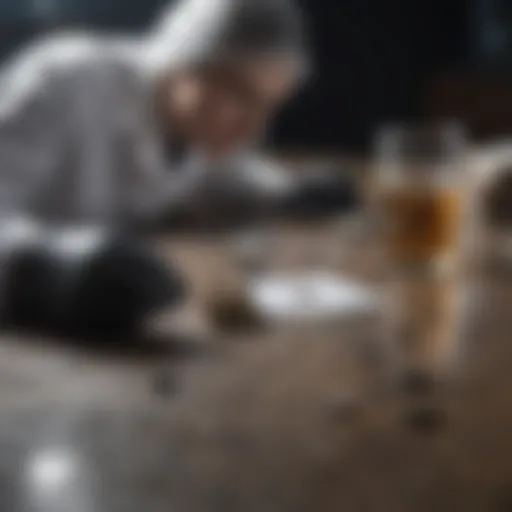 A forensic scientist examining evidence at a crime scene