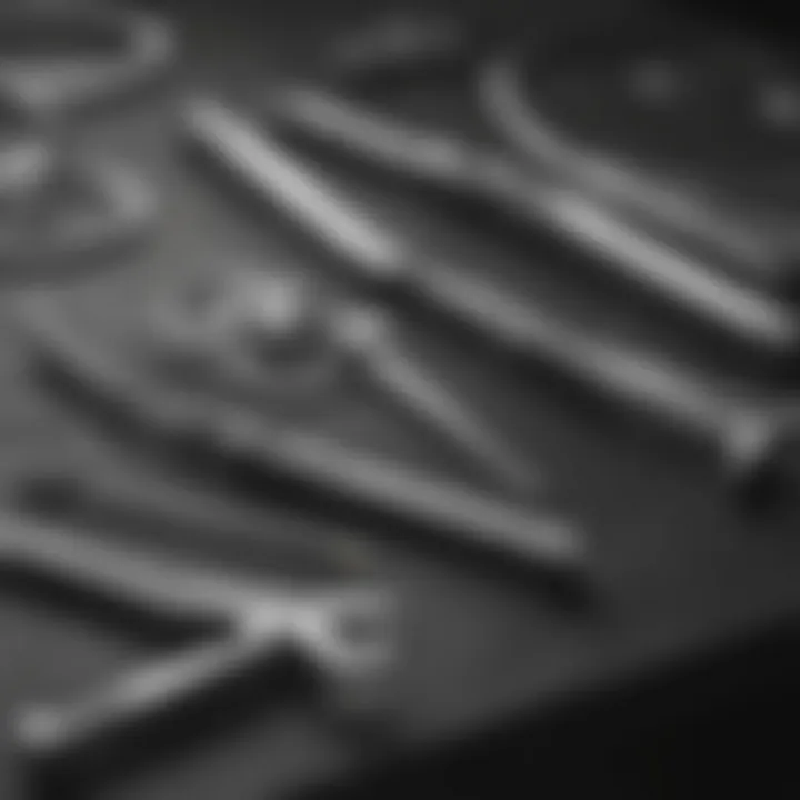 Surgical instruments laid out